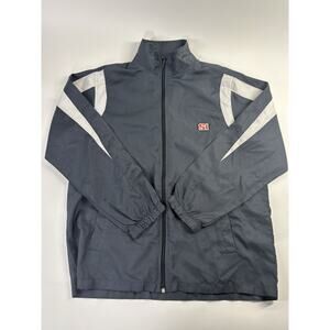Sports Illustrated Jacket Mens Size L Full Zip Windbreaker Blue White VTG SI